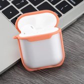 Apple AirPods 1 Hoesje - Mobigear - Shockproof Serie - TPU Hoesje - Zilver / Oranje - Hoesje Geschikt Voor Apple AirPods 1