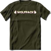 Saitama T-Shirt | Wolfpack Crypto ethereum Heren / Dames | bitcoin munt cadeau - Leger Groen - L