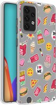 iMoshion Design Samsung Galaxy A52(s) (5G/4G) hoesje - Fastfood - Multicolor