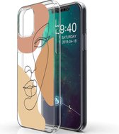 iMoshion Design iPhone 12, iPhone 12 Pro hoesje - Gezicht - Multicolor