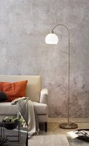 Metalen vloerlamp met matglas