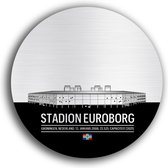 Euroborg Fc Groningen muurcirkel | voetbalstadion wanddecoratie | Dibond Butler Finish | dibond butler finish 60cm