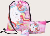 Tas + etui + portemonnee eenhoorn / unicorn