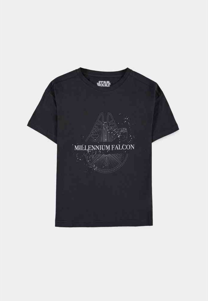 Disney Star Wars Kinder Tshirt -Kids 134- Millennium Falcon Zwart