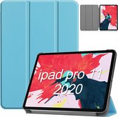 iPad Pro Hoes - iPad Pro 2021 Hoes - iPad Pro Hoes 2020 Licht Blauw - 11 Inch - iPad Pro 2020 Hoes - Hoes iPad Pro 2021 smart cover Trifold