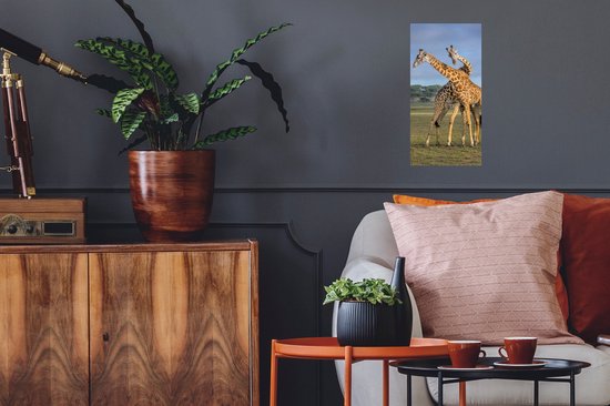 Stickers Stickers muraux - Girafes - Animaux - Nature - 20x40 cm - Film adhésif