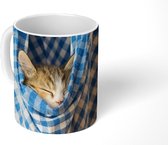 Mok - Kat - Vaatdoek - Slapen - 350 ML - Beker