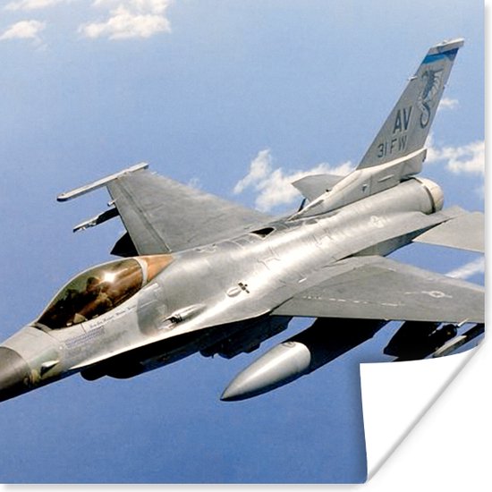 Poster De straaljager F-16 Fighting Falcon - 30x30 cm