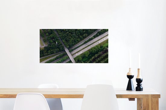 Poster Snelwegen in Nederland - 80x40 cm