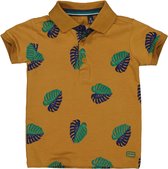 Quapi baby jongens polo t-shirt Nilo aop Brown Sand Leaves