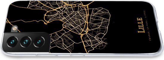 Coque Samsung Galaxy S22 - Lille - Carte - Or - Siliconen