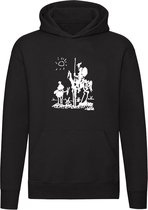 Picasso Don Quichot | Unisex | Trui | Sweater | Hoodie | Capuchon | Zwart | Kunst | Schilderij | Schets