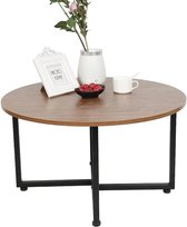 Polaza-Home® Salontafel Rond – Bijzettafel Rond – Salontafel – Bijzettafel – Salontafel Industrieel