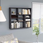 vidaXL Wandschap 90x16x78 cm spaanplaat hoogglans grijs