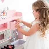 Teamson Kids Houten Speelkeuken Met Accessoires - Kinderspeelgoed - Rollenspel Speelgoed - Roze/Grijs