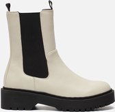 Supercracks Hoge Chelsea boots beige - Maat 39