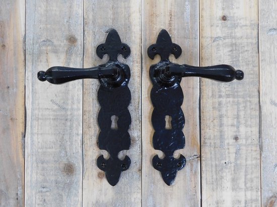 Binnendeurset antique black - antieke hulpstukken voor binnendeuren deurenset, metaal.