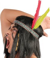 Fiestas Guirca Hoofdband Polyester/veren Rood/geel One-size