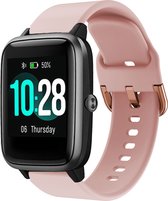 Siliconen Smartwatch bandje - Geschikt voor ID205L siliconen bandje - roze - Strap-it Horlogeband / Polsband / Armband