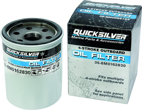 Quicksilver Mercury Oil Filter (8M0162830) 25 tm 90 hp 1995+ filtre à huile moteur hors-bord