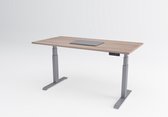 Tri-desk Premium | Elektrisch zit-sta bureau | Aluminium onderstel | Robson eiken blad | 160 x 80 cm