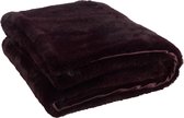 Plaid | pluche | rood | 180x130x (h)3 cm