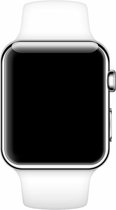 Rubberen sport bandje voor de Geschikt voor Apple Watch 38mm - 40mm S/M - Wit 1|2|3|4|5|6|7