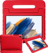 Kinderhoes Geschikt voor Samsung Galaxy Tab A8 Hoes Kinder Hoesje Kids Case Cover Kidsproof - Hoesje Geschikt voor Samsung Tab A8 Hoesje Kinder Hoes - Rood