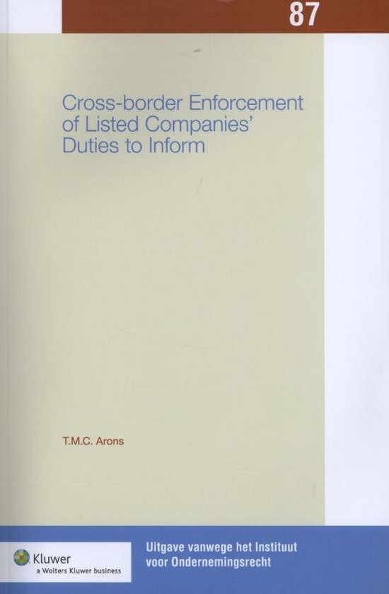 Cross-border Enforcement of Listed Companies' Duties to Info ... - cover