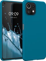 kwmobile telefoonhoesje voor Xiaomi 11 Lite (5G) NE / Mi 11 Lite (5G) - Hoesje voor smartphone - Back cover in Caribisch blauw