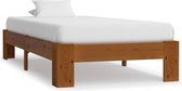 Decoways - Bedframe massief grenenhout lichtbruin 100x200 cm