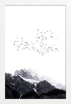 JUNIQE - Poster met houten lijst The Mountains -20x30 /Kleurrijk