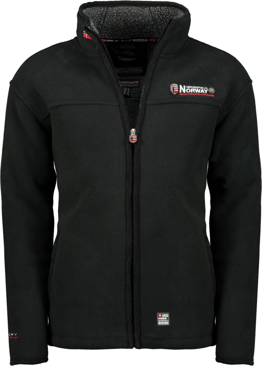 Fleece Vest Teddy Gevoerd Heren Zwart Geographical Norway - 3XL