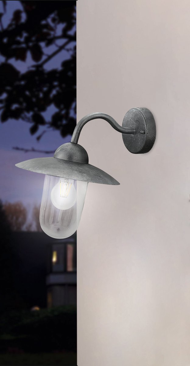 EGLO Milton buitenwandlamp Grijs E27 31 cm
