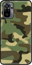 ADEL Siliconen Back Cover Softcase Hoesje Geschikt voor Xiaomi Redmi Note 10 (4G)/ 10s - Camouflage