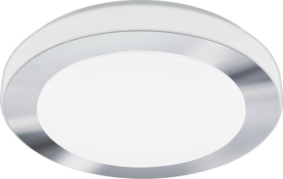 EGLO Batholino Led Carpi - Applique / Plafonnier - 1 Lumière - Ø385mm. - Wit, Chrome - Wit