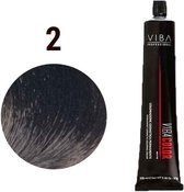 Viba Professional Viba Color Permanent Cosmetic Coloring Cream Haar kleur 100ml - 02 Darkest Natural Brown