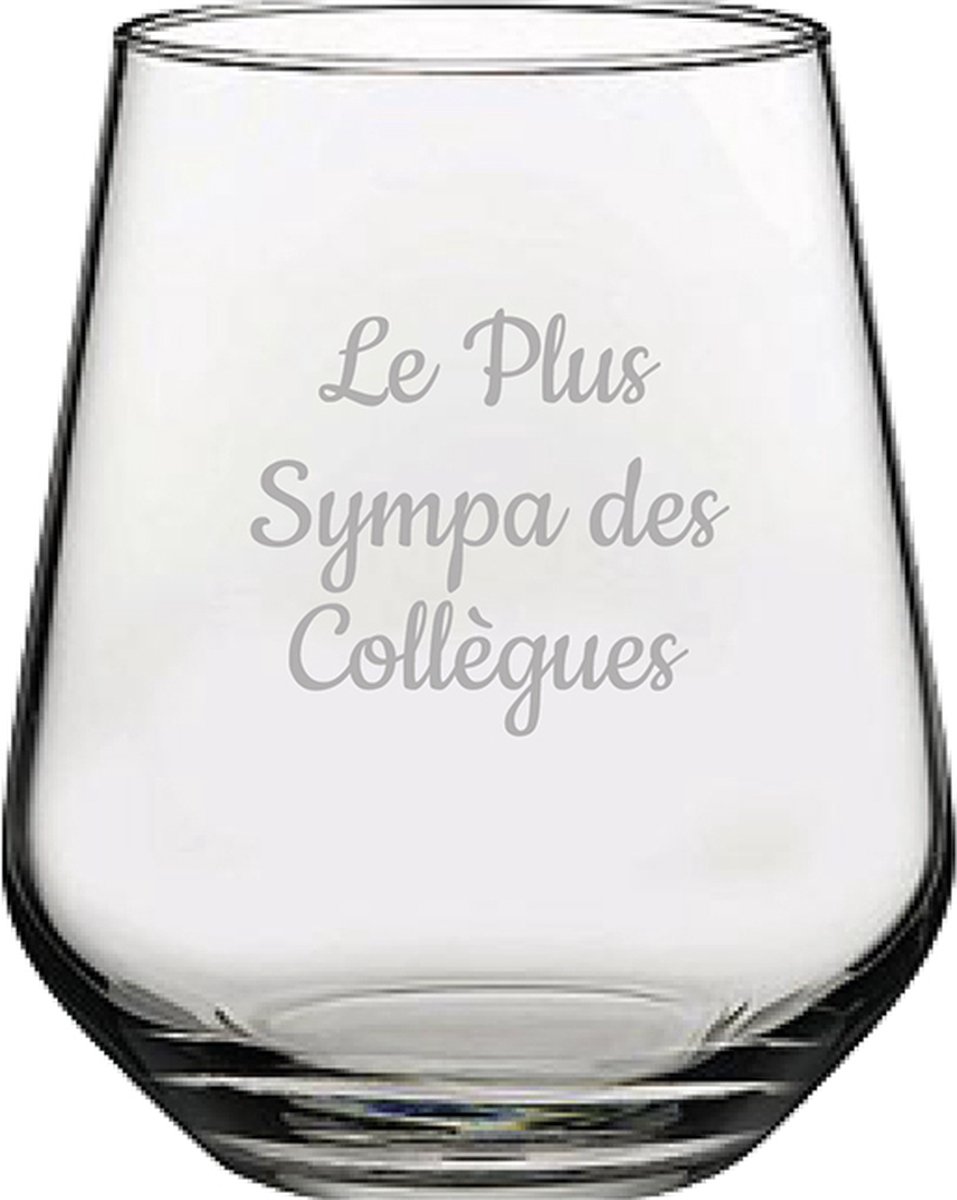 Drinkglas gegraveerd - 42,5cl - Le Plus Sympa des Collègues