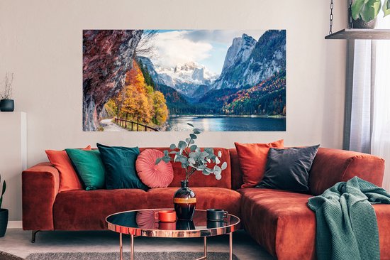 Affiche Montagnes - Lac - Chemin - Nature - Water - 160x80 cm