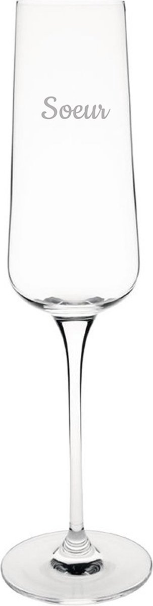 Champagneglas gegraveerd - 27cl - Soeur