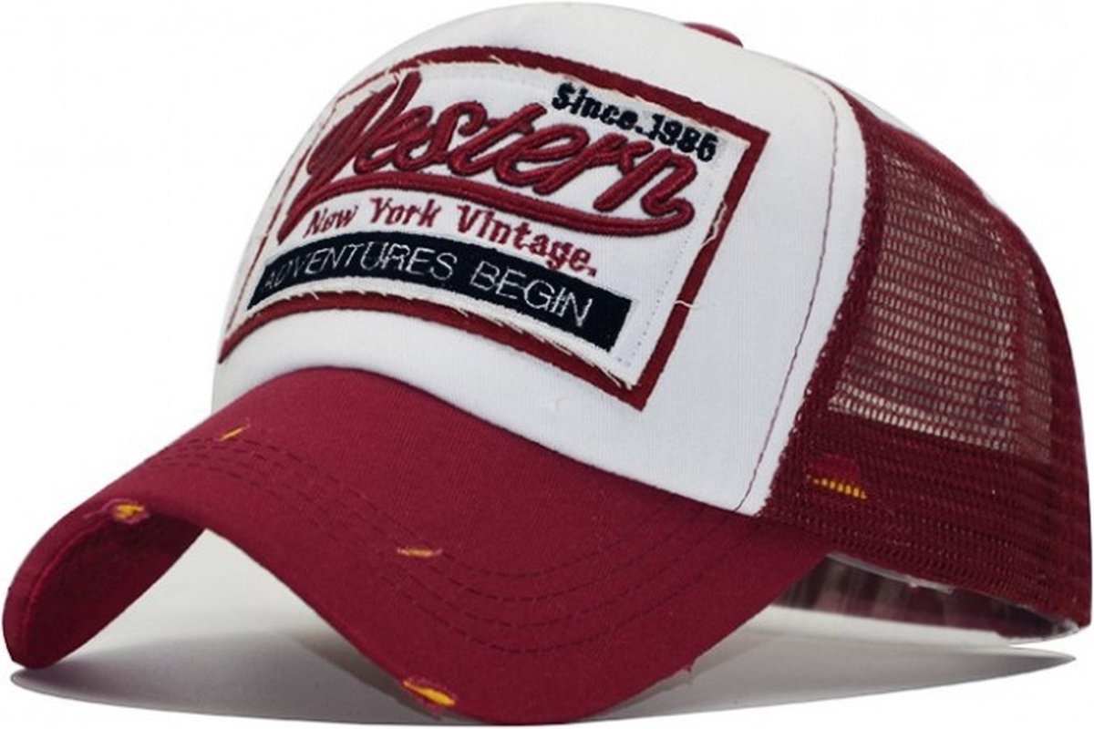 Baseball Cap Pet - Western New York Vintage - Dames Pet - Rood