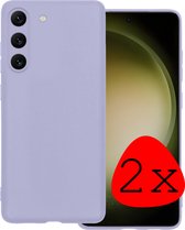 Coque Samsung Galaxy S23 Plus Siliconen Back Cover - Coque Samsung Galaxy S23 Plus Silicone Case Cover - Lilas - 2 Pièces