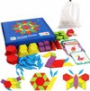 Afbeelding van het spelletje Mivida - Montessori Speelgoed - Tangram - Hout - 155 stukjes - 25 Opgaven - Ruimtelijk Inzicht - Educatief - Geometrische Puzzel - Speelgoed - Figuren - Bouwen - Patronen - Constructie Speelgoed - Houten Puzzel - Tetris - Ruimtelijk Speelgoed