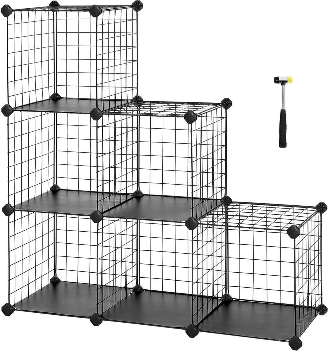 VDD Vinyl Opbergkast - Opbergkubus - 36 x 36 x 34,5 cm - Zwart