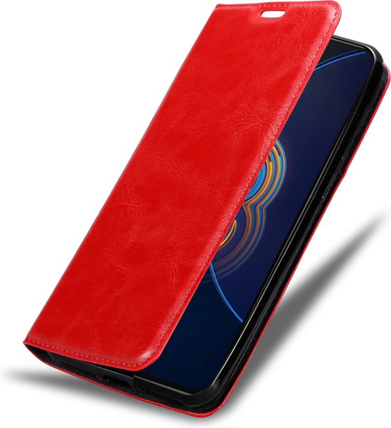 Coque Cadorabo pour Asus ZenFone 8 FLIP ROUGE POMME - Pochette de protection à fermeture aimantée
