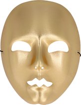 Boland - Gezichtsmasker Mime goud Goud - Volwassenen - Goochelaar - Grappig - Fout