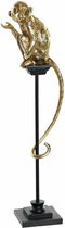 Decoratieve figuren DKD Home Decor Zwart Gouden Metaal Hars (13 x 9 x 45.5 cm)