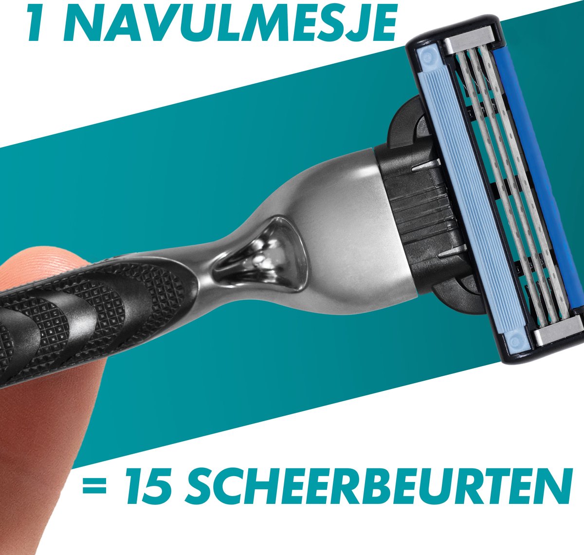 Gillette Mach3 1 Scheermes Voor Mannen 2 Scheermesjes