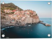 Tuinposter – Huisjes aan de Kust in Cinque Terre, Italië - 40x30 cm Foto op Tuinposter (wanddecoratie voor buiten en binnen)