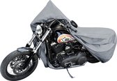 Garage moto Chopper taille L, housse PVC - 250x100x130cm gris, housse moto, housse moto étanche, housse de protection moto